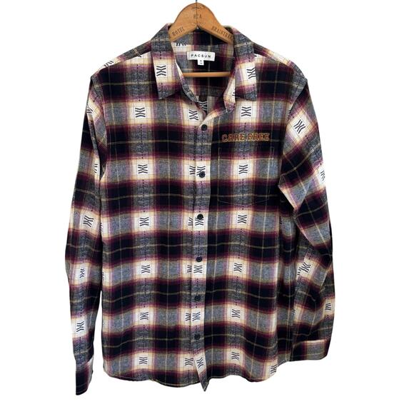 PacSun Other - PacSun "Care Free" Flannel Button Up Southwestern Plaid Size M